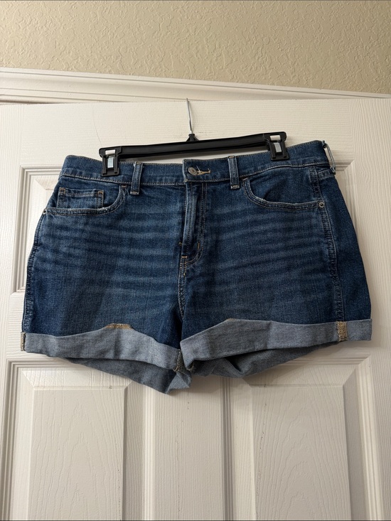Old Navy Pants - Old Navy Dark Blue Rolled Hem Jean Shorts